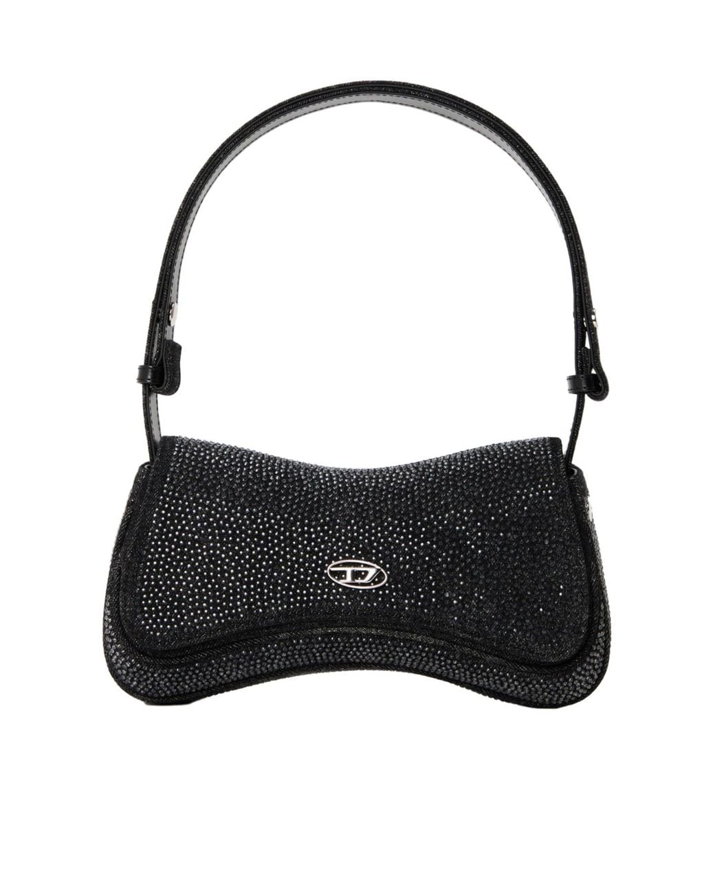 DIESEL Black Crystal-Embellished Shoulder Bag