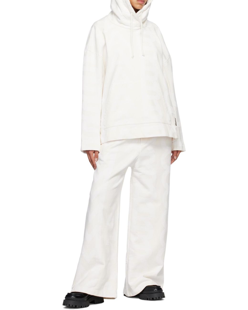 Marc Jacobs White The Monogram Drawstring Hoodie