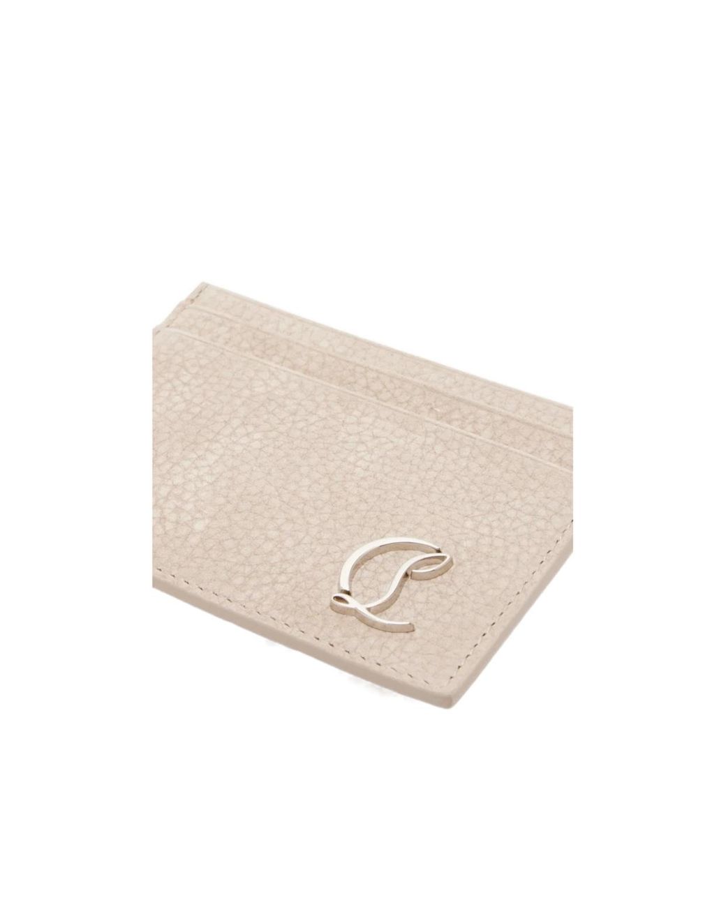 Christian Louboutin Natural Logo Card Holder Wallet for men