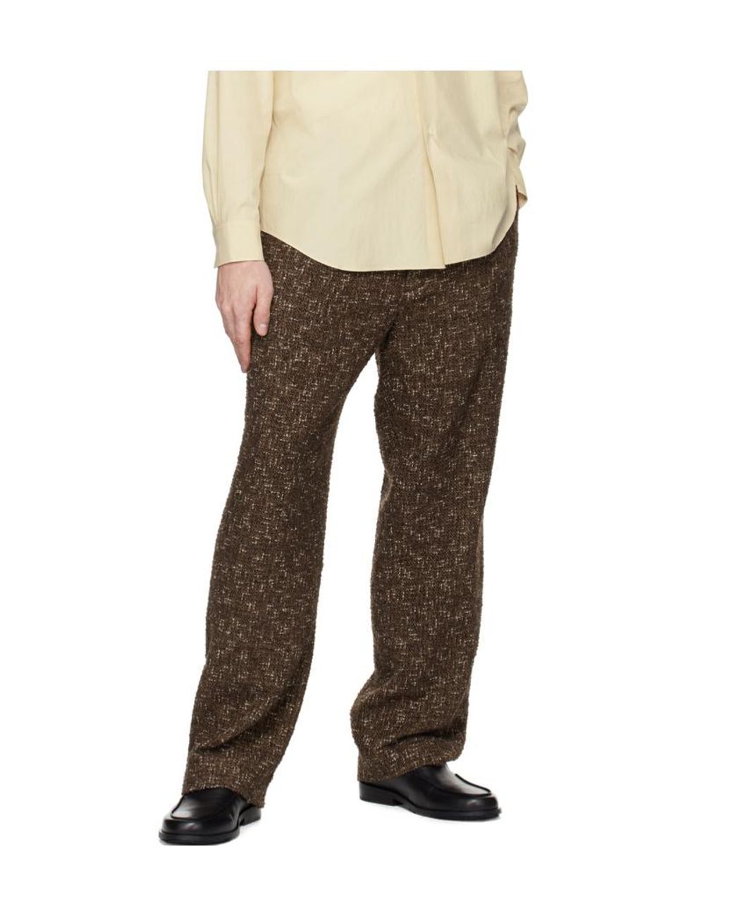 【新品】22AW AURALEE HOMESPUN TWEED SLACKS 3 AURALEE Homespun Tweed Trousers in Brown for Men | Lyst