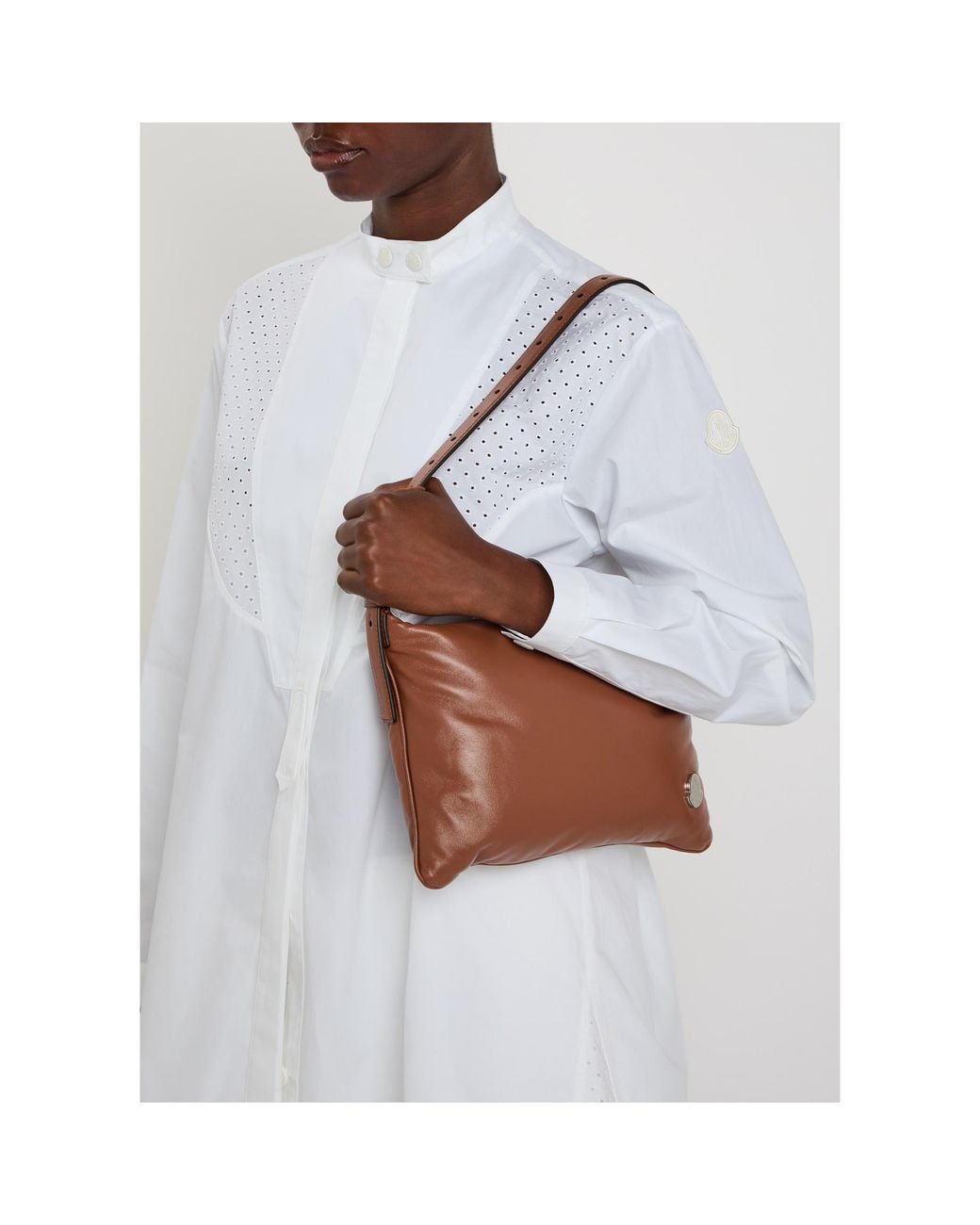 Moncler White Long-Sleeve Oversized-Fit Plain Shirt