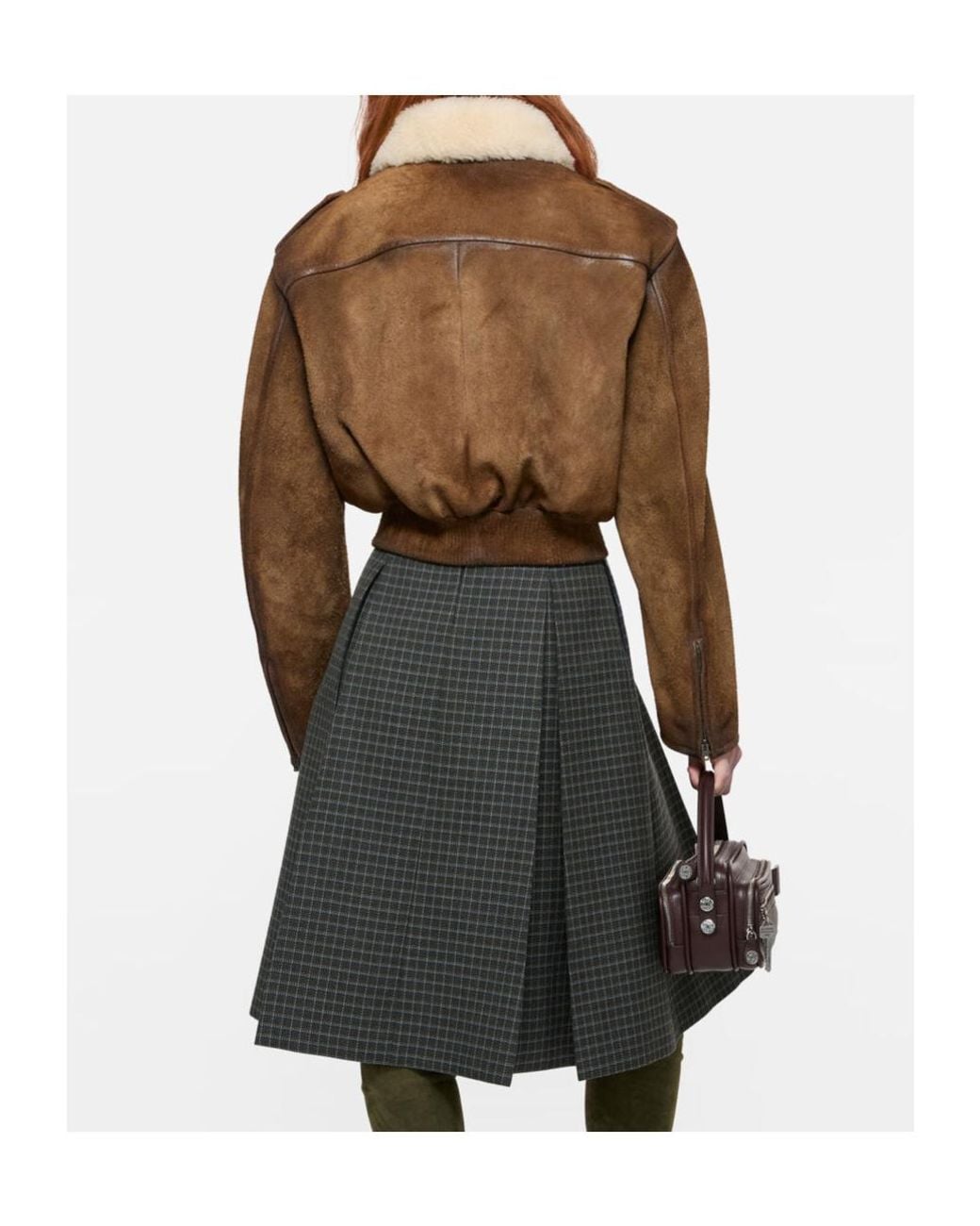 Acne Brown Suede Bomber Jacket