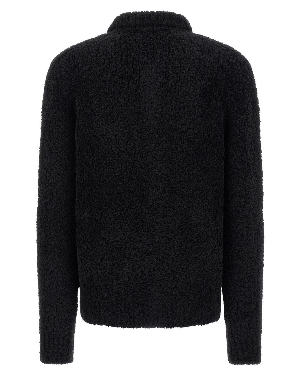 Dolce & Gabbana Black Heraldic Patch Cardigan for men