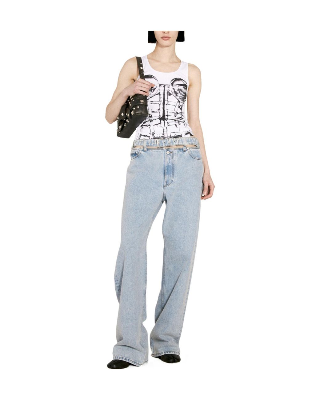 Y. Project Blue Y Belt Jeans for men