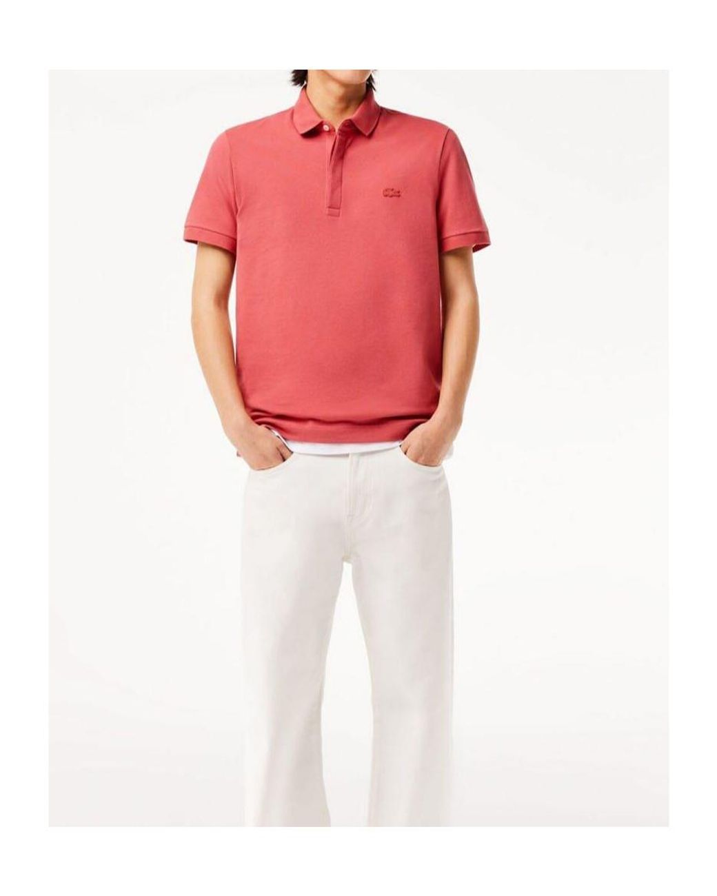 Lacoste Red Shortsleeve Polo Shirt for men