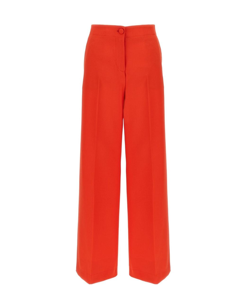 Brioni Red Pleat Wide-Leg Pants