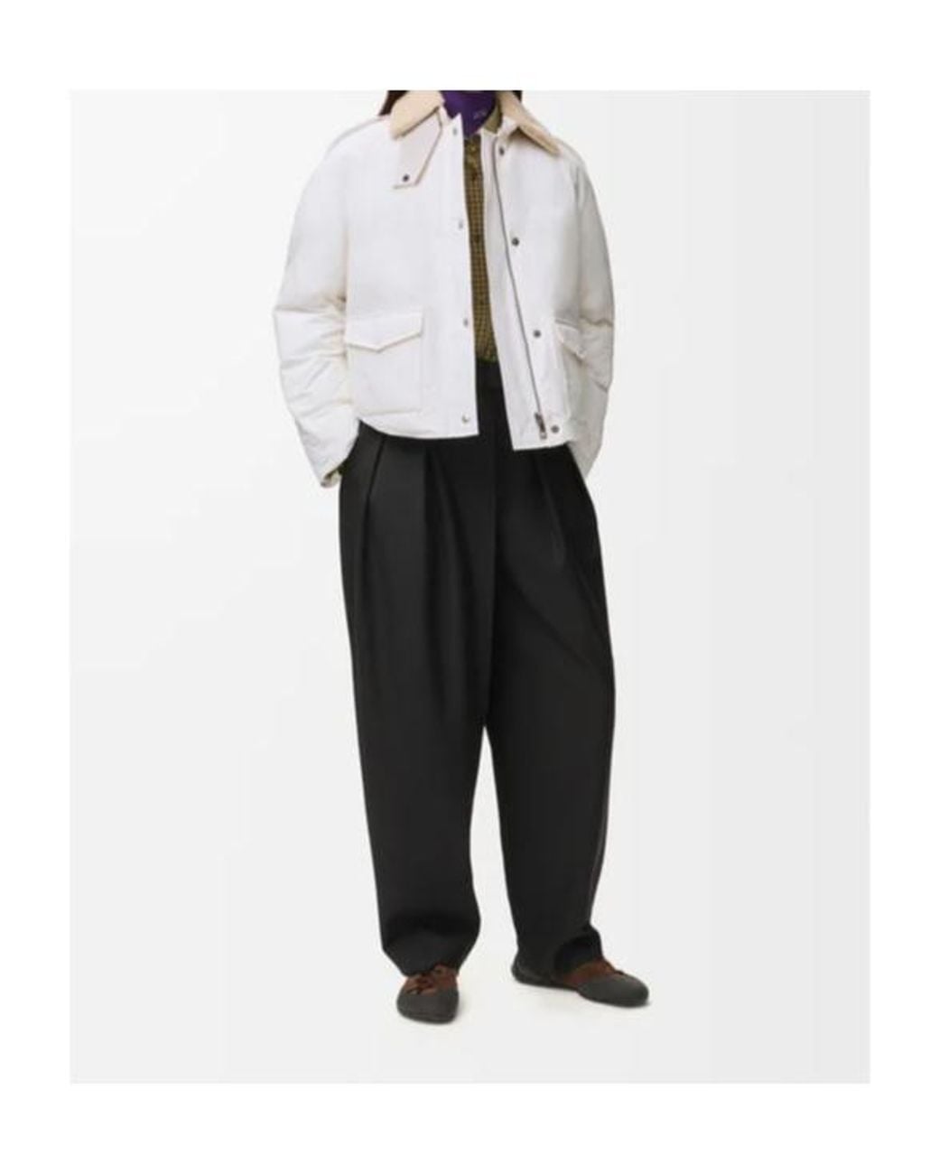 Loewe White Long-Sleeved Padded Jacket