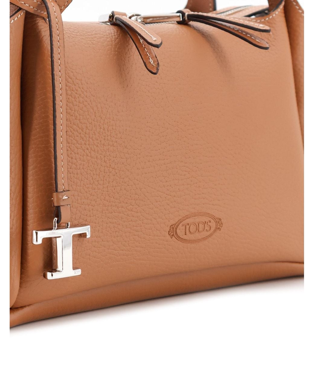 Tod's Brown T Timeless Top Handle Shoulder Bag