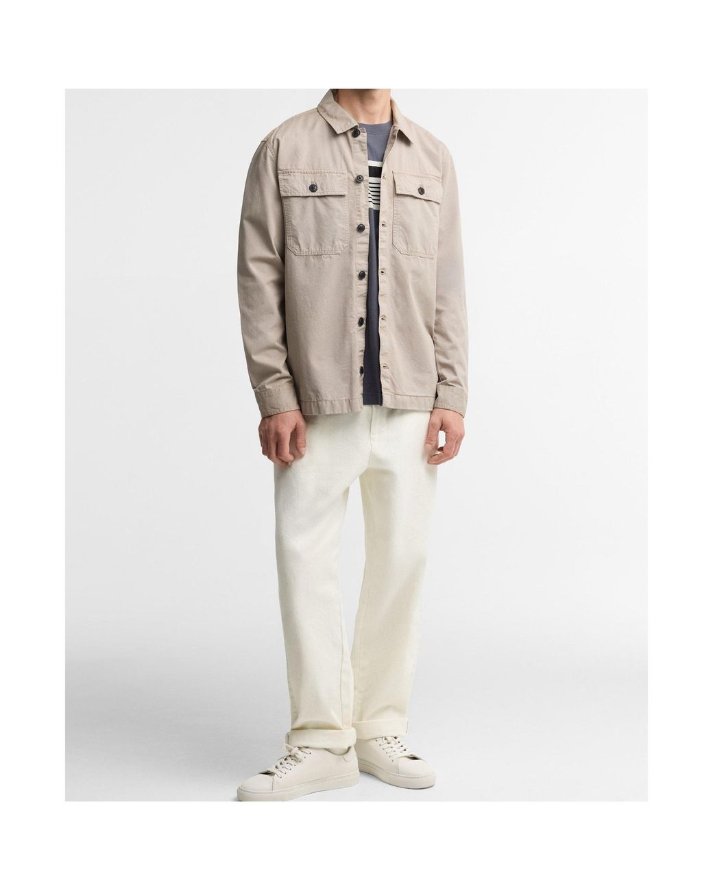 Barbour Gray Arlo Long-Sleeve Shirt Jacket for men