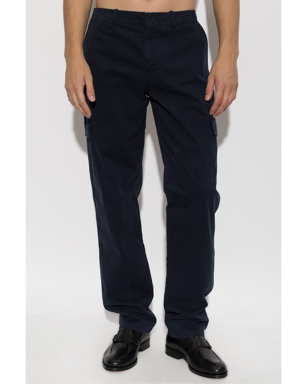 Etro Blue Straight-Leg Cargo Pants for men