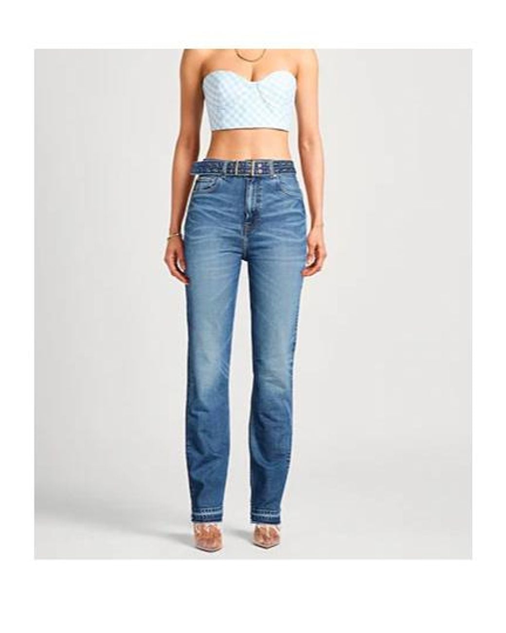 Ganni Blue Straight-Leg Jeans