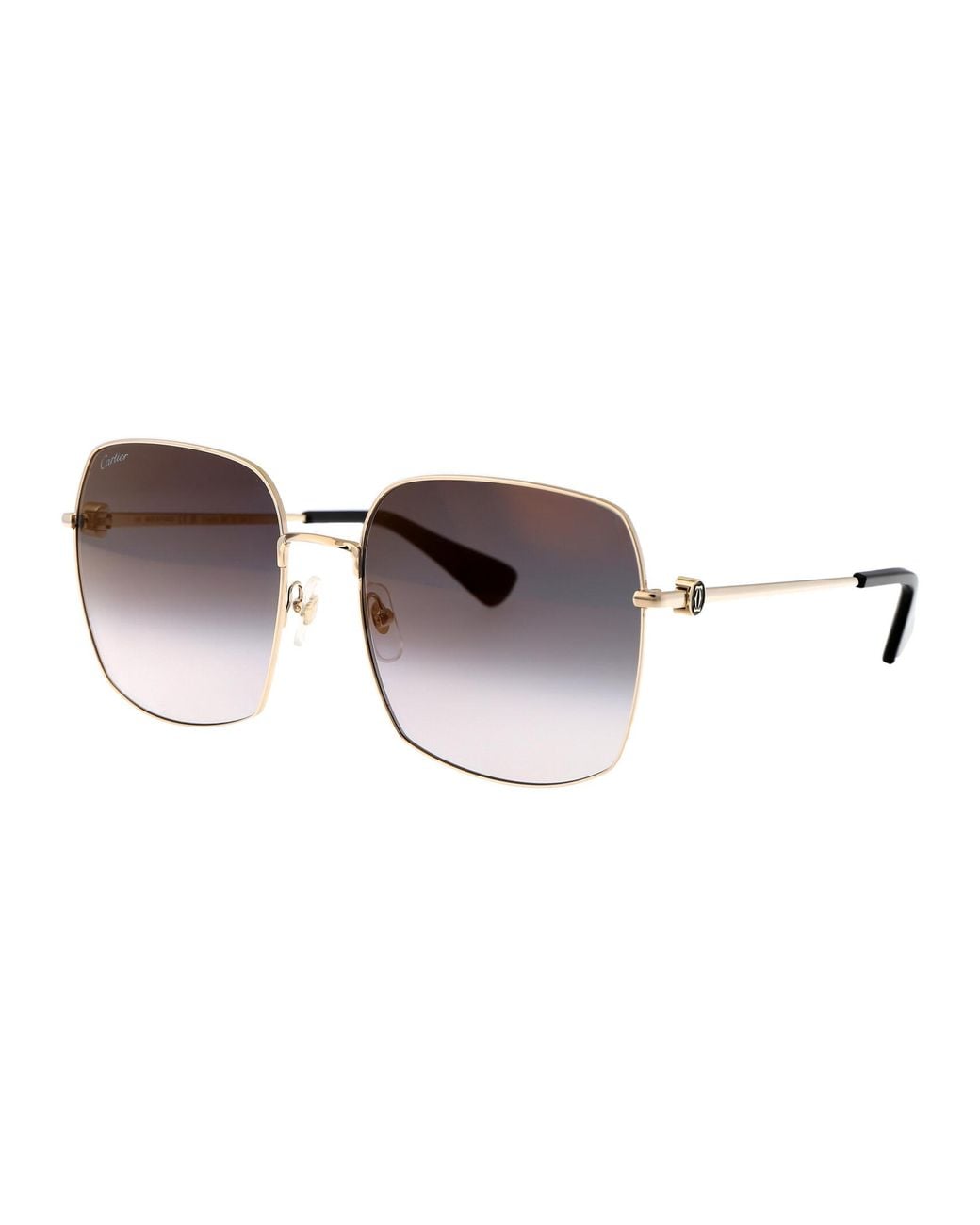 Cartier White Square Frame Sunglasses