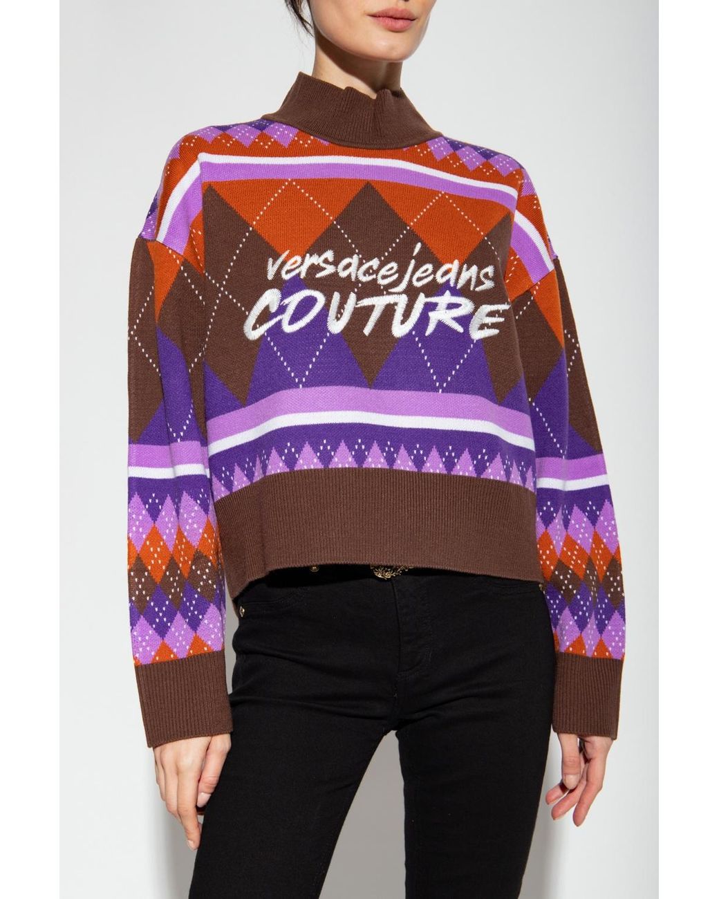 Versace Jeans Couture Logo-Embroidered Knit Jumper