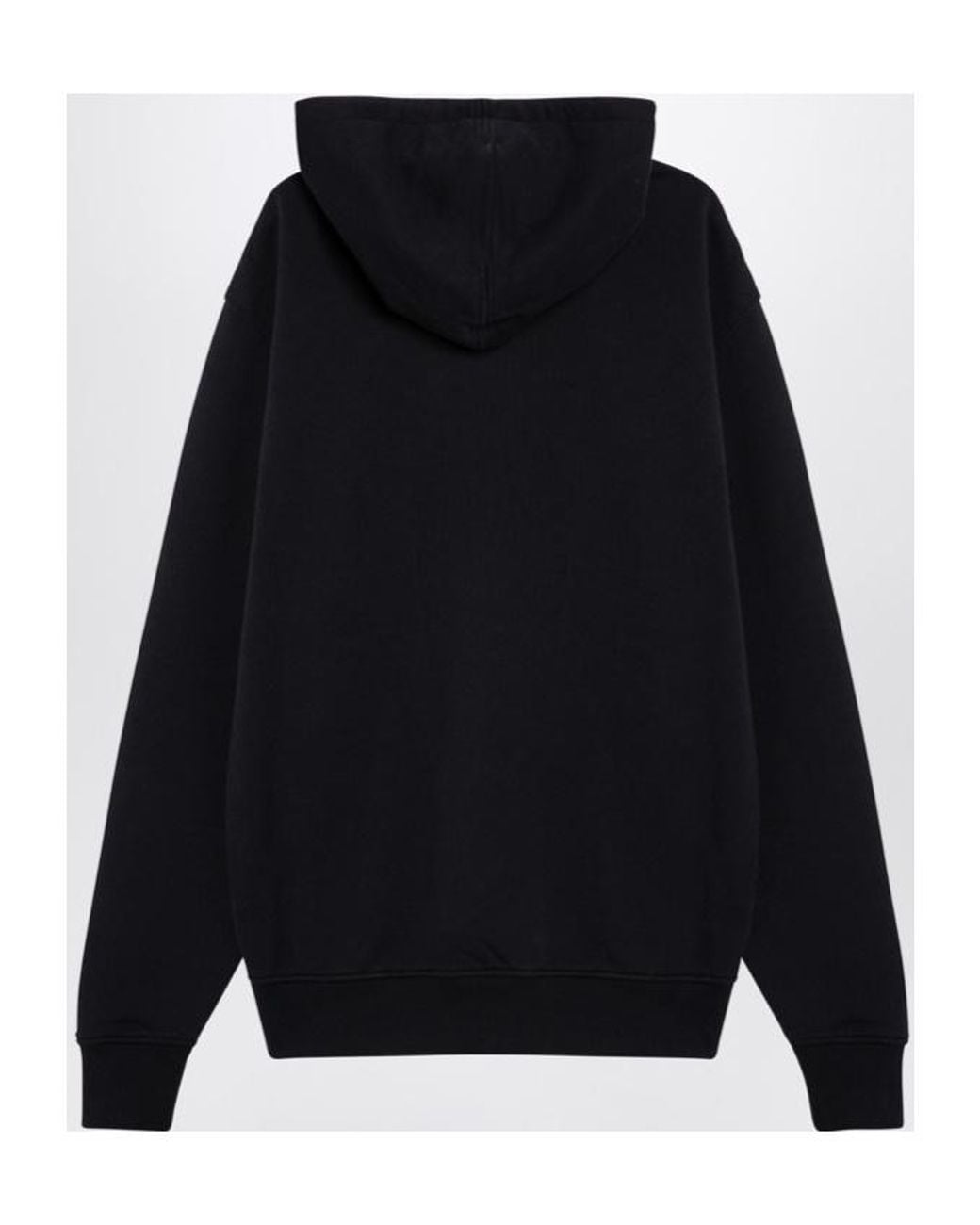 AMI Black Long-Sleeved Hooded Hoodie for men
