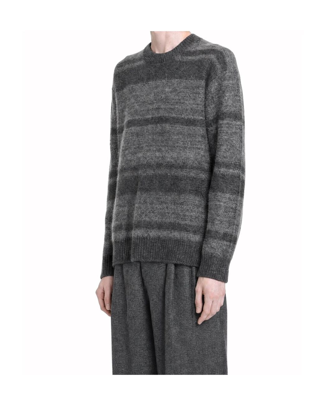 Comme des Garçons Gray Comme Des Garçons Homme Striped Knitted Sweater for men