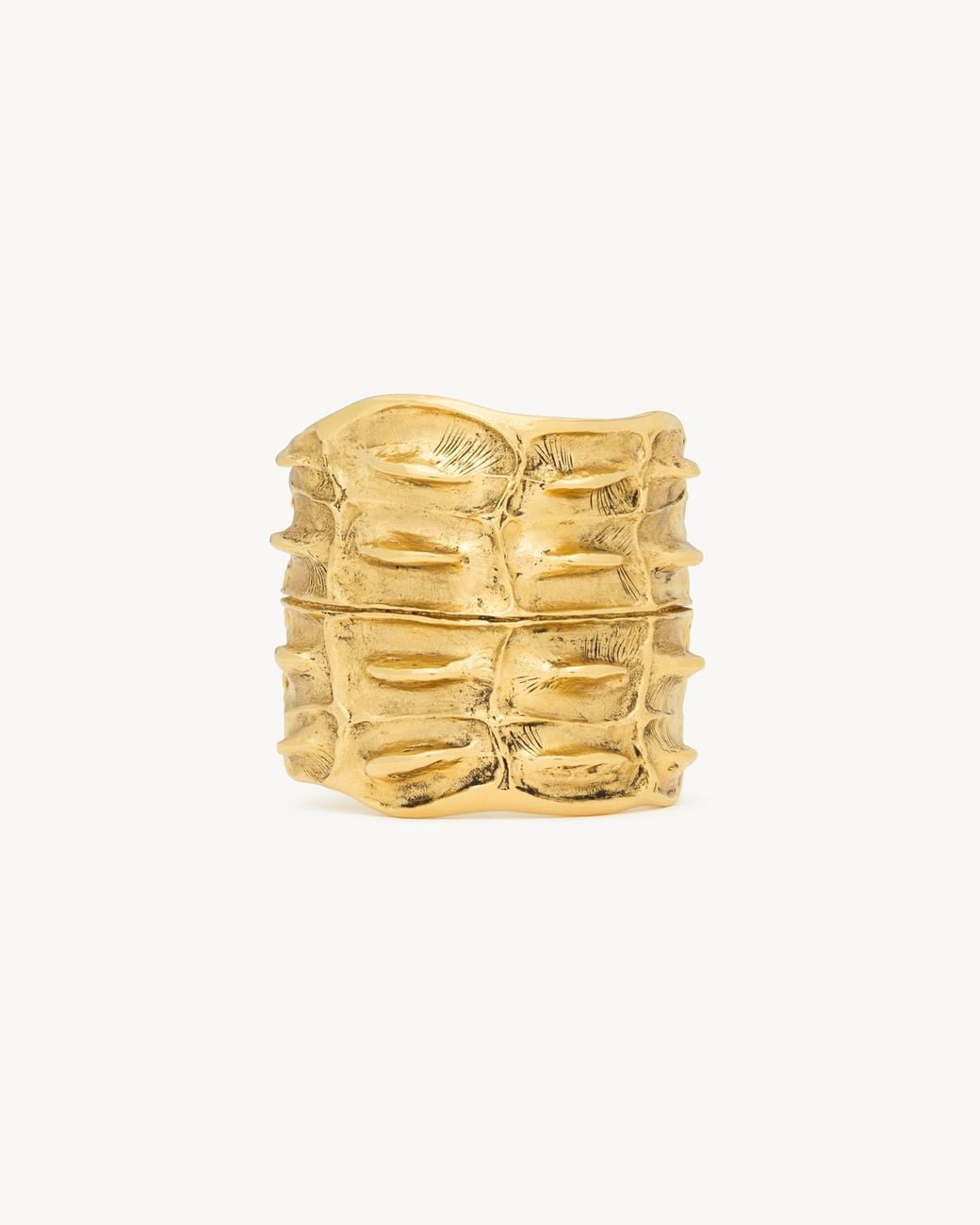 Saint Laurent Metallic Crocodile Cuff