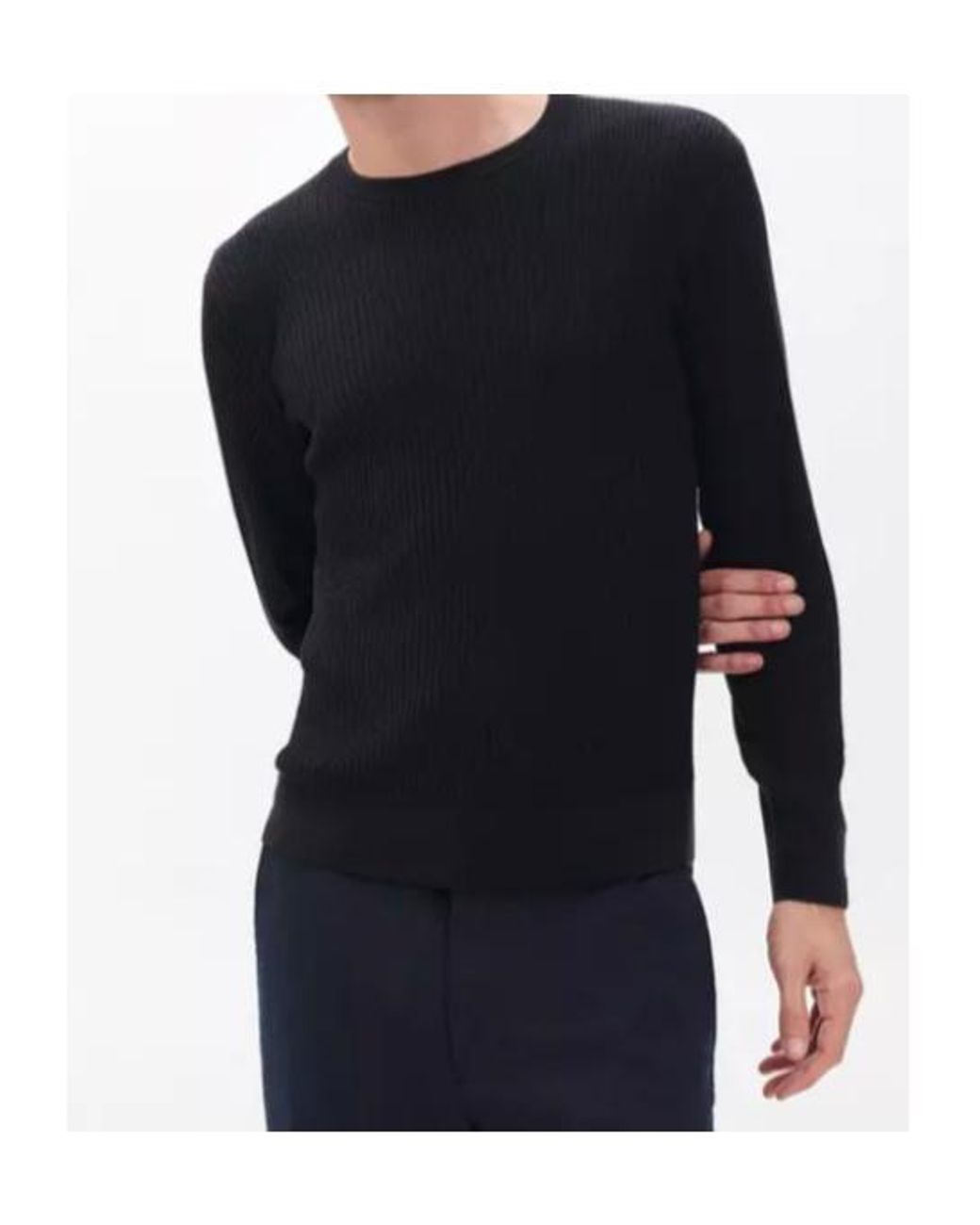 Rag & Bone Black Jayce Silk-Cotton Sweater for men