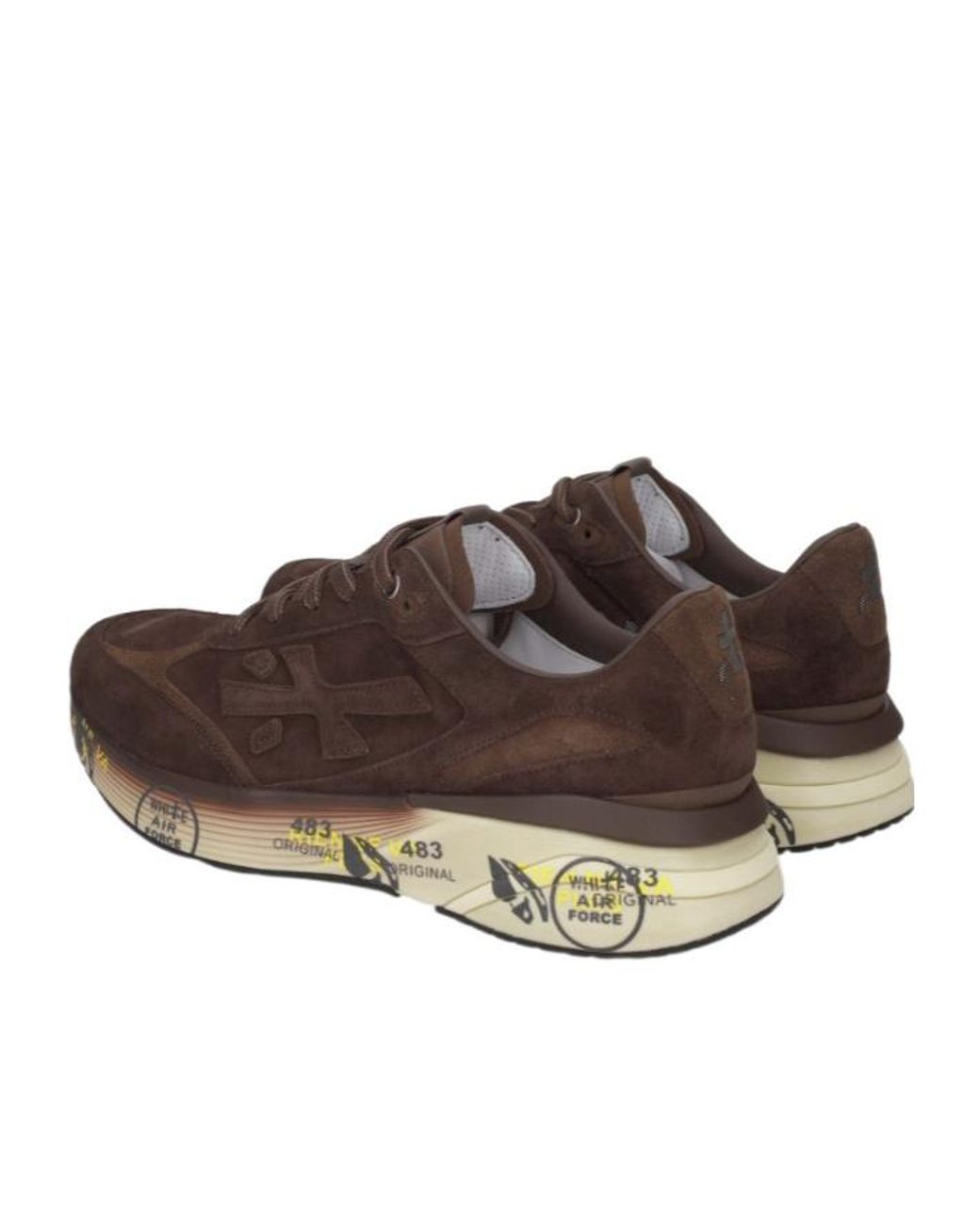 Premiata Brown Lace-Up Sneakers for men