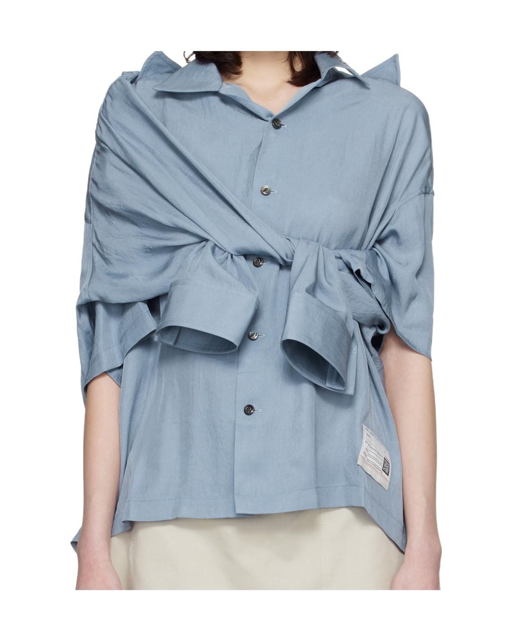 Maison Mihara Yasuhiro Blue Oversized Shirt