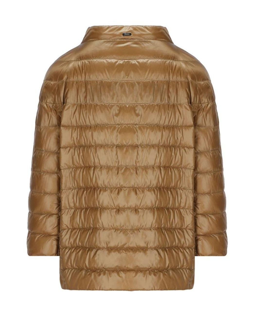 Herno Brown Mock Neck Puffer Jacket