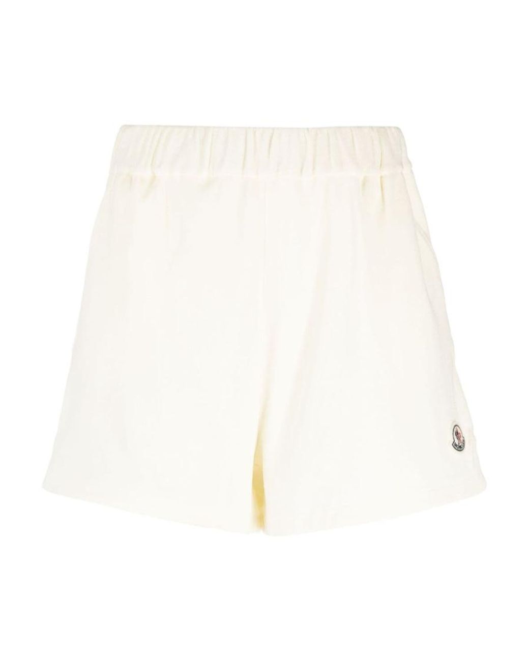 Moncler White Straight Shorts
