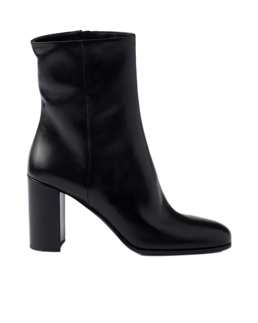 Prada Black Zip-Up Block-Heeled Boots