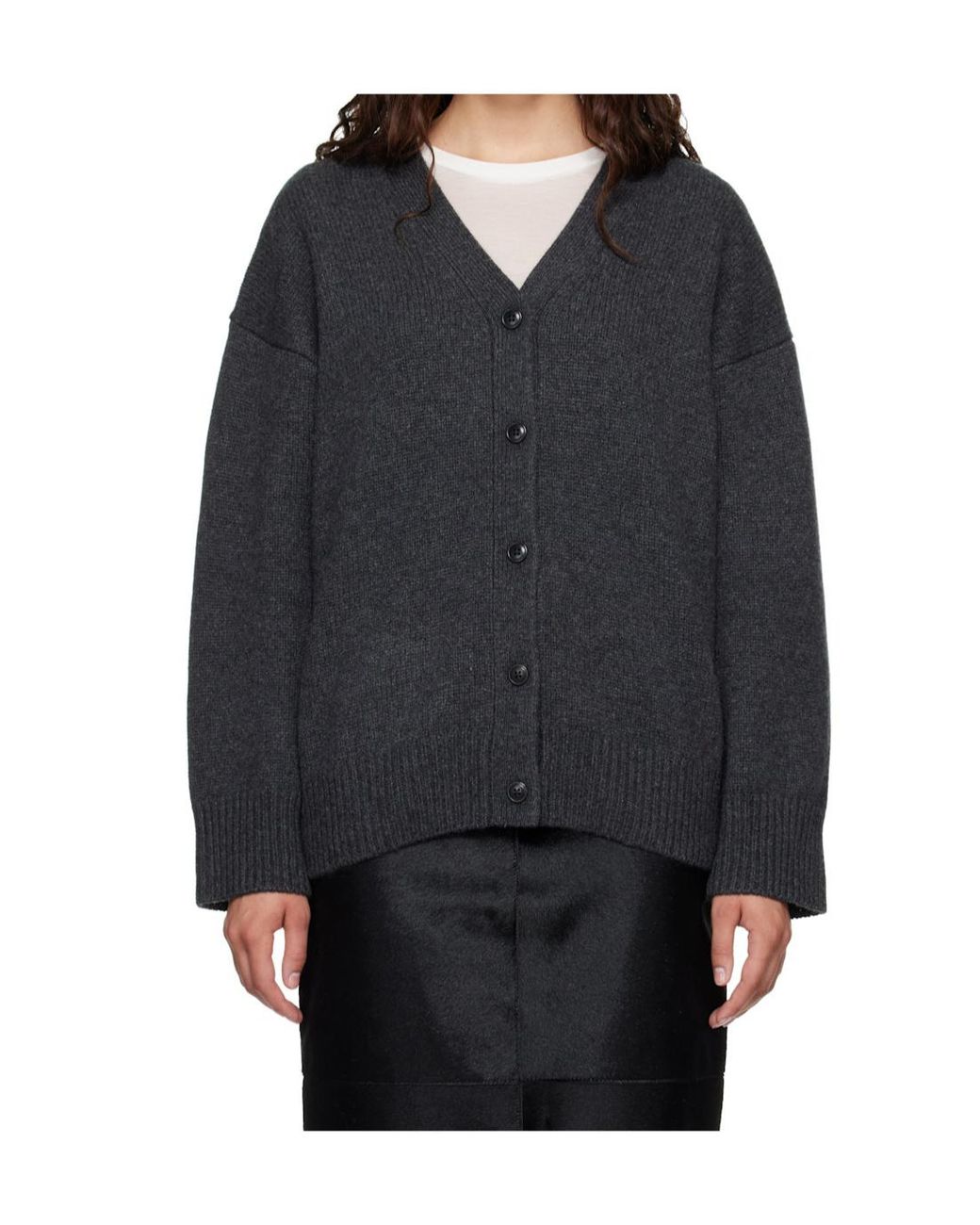 Loulou de Saison Black Button-Front Cardigan