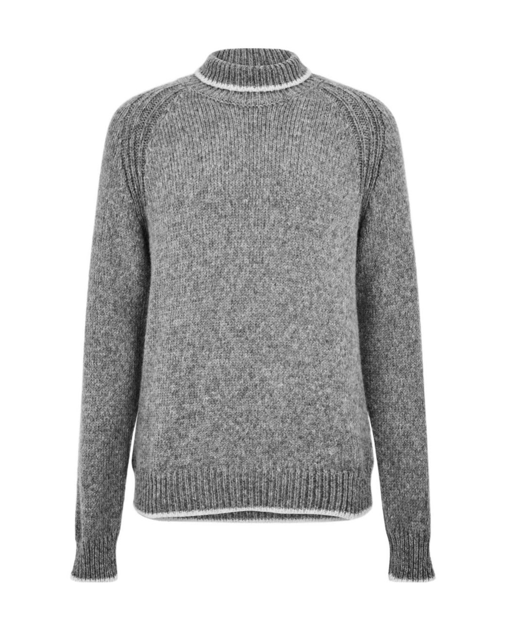 Moncler Gray Knitted Top for men