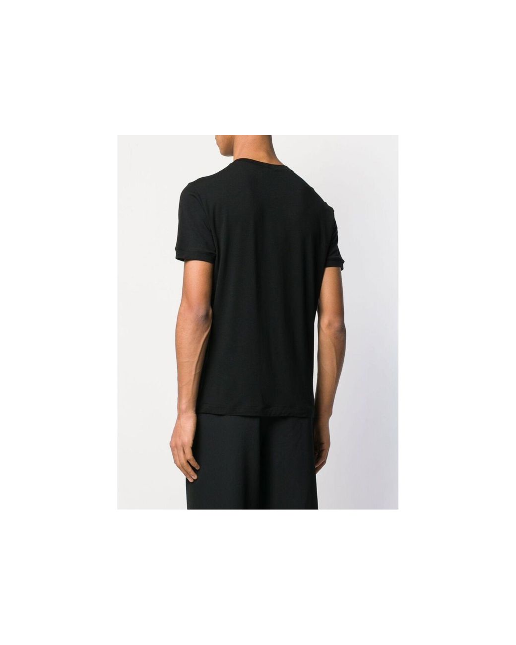 Giorgio Armani Black Round-Necked T-Shirt for men
