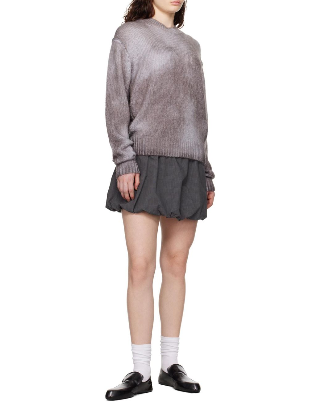 Acne Gray Sprayed Knit Jumper