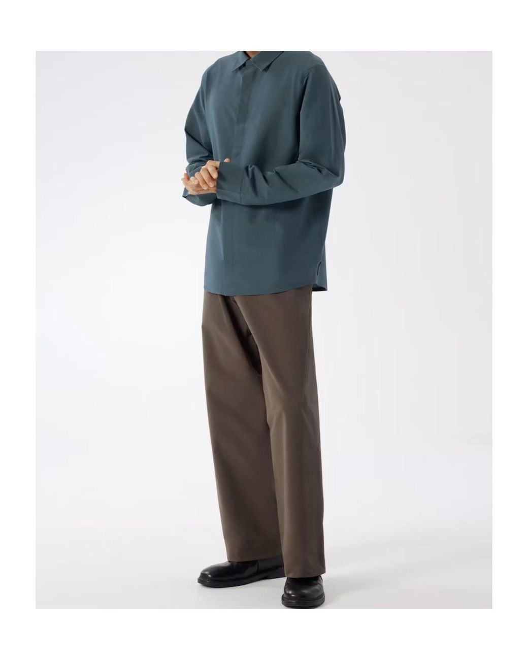 Veilance Blue Long-Sleeved Shirt for men