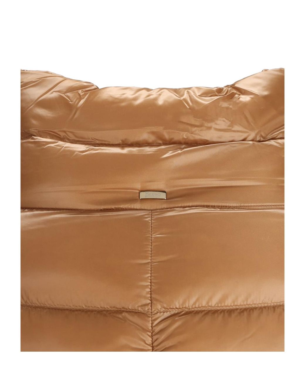 Herno Brown Quilted High-Neck Coat