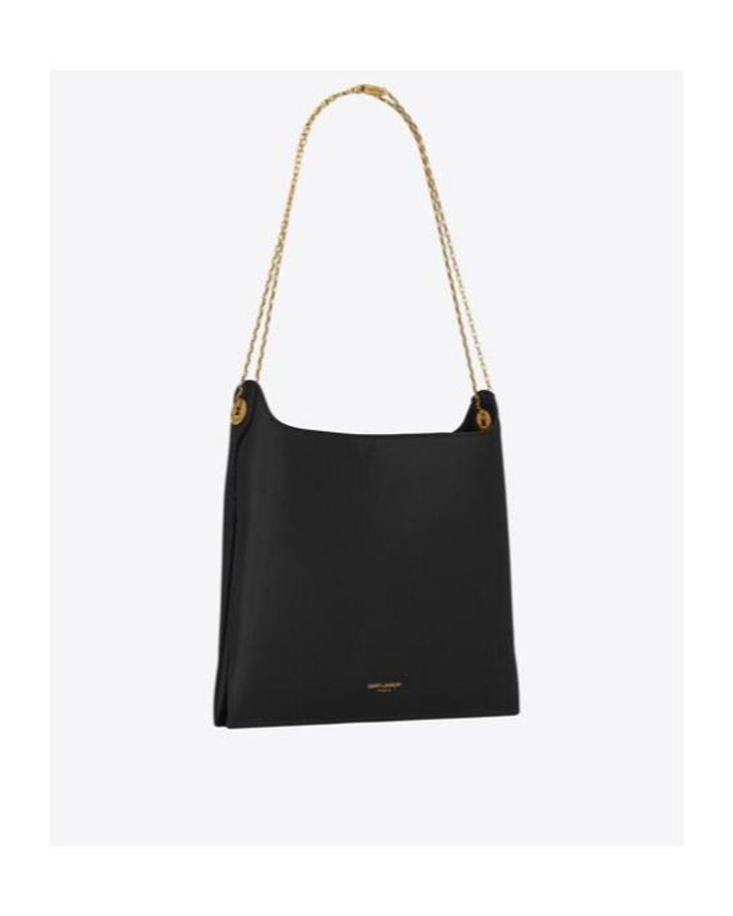 Saint Laurent White Liane Logo Printed Shoulder Bag