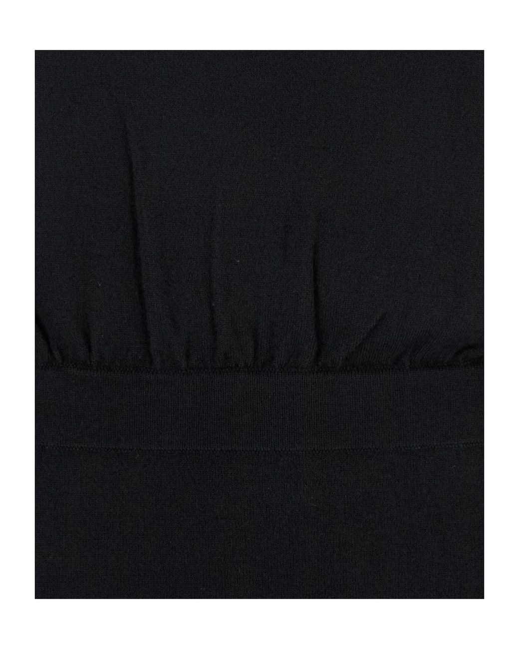 P.A.R.O.S.H. Black Boat-Neck Long Sleeved Midi Dress