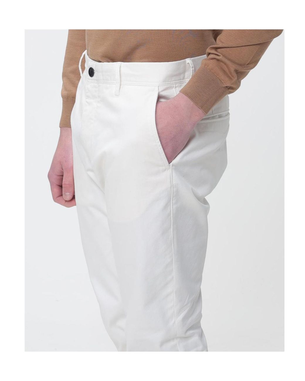 Incotex Natural Straight-Leg Trousers for men