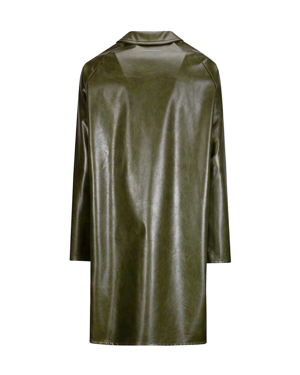 MM6 by Maison Margiela Green Single-Breasted Long-Sleeved Coat