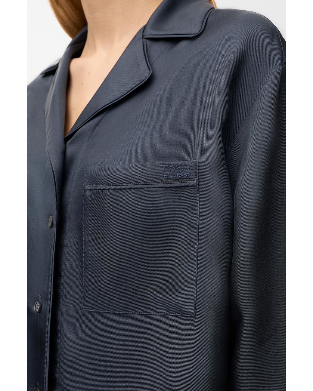Loewe Blue Silk Twill Shirt