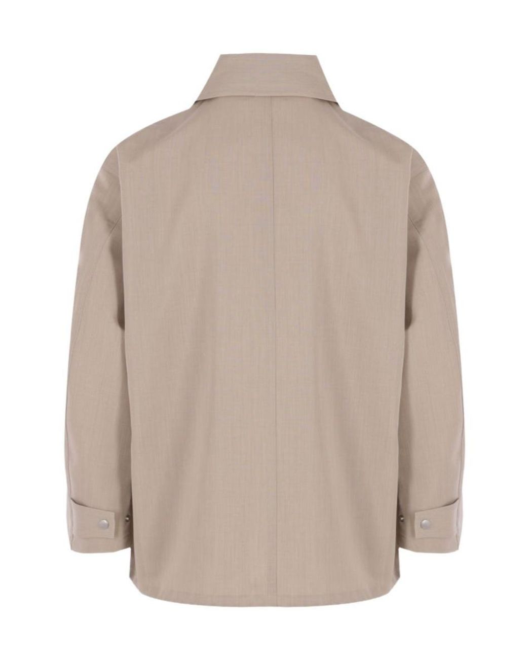 Auralee Brown Wool Collar Casual Jacket for men
