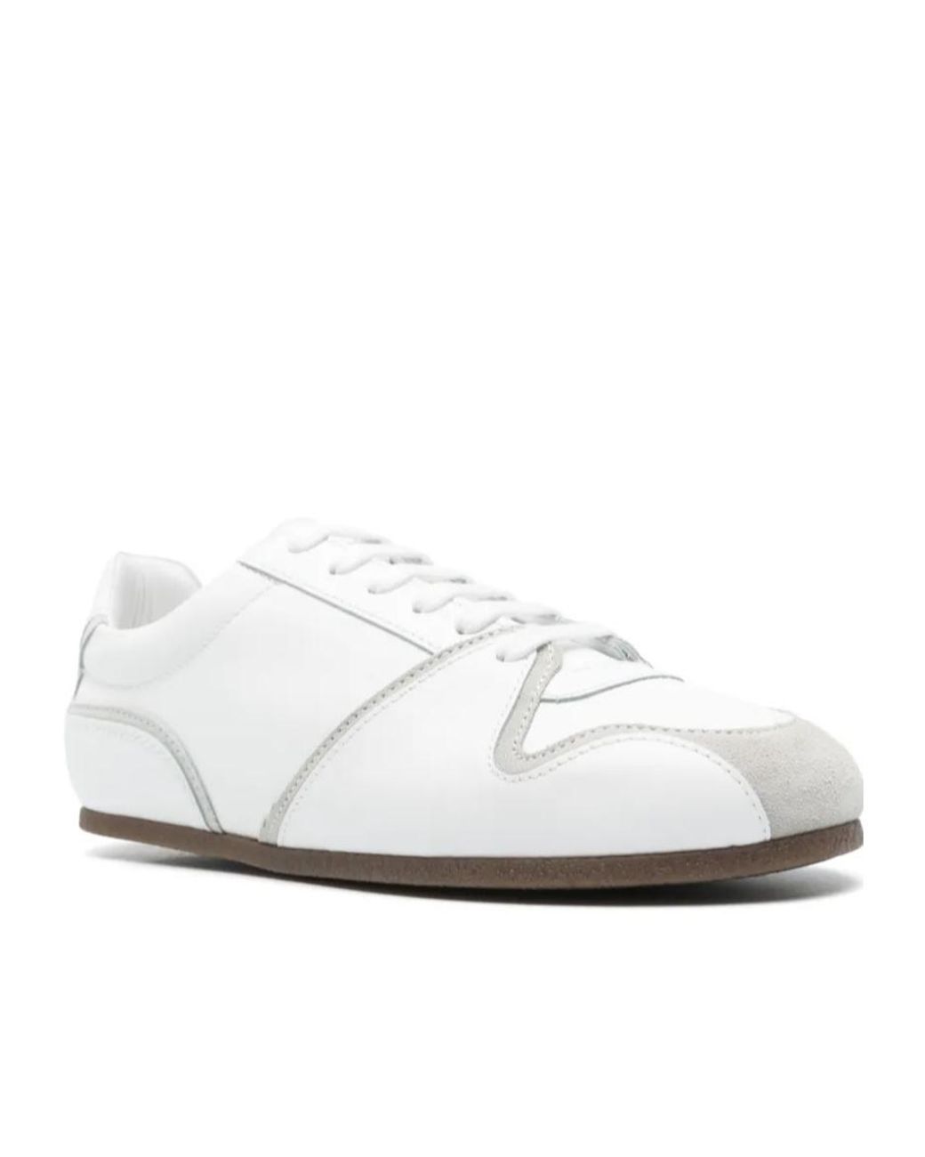Moschino White Logo-Embossed Lace-Up Sneakers for men