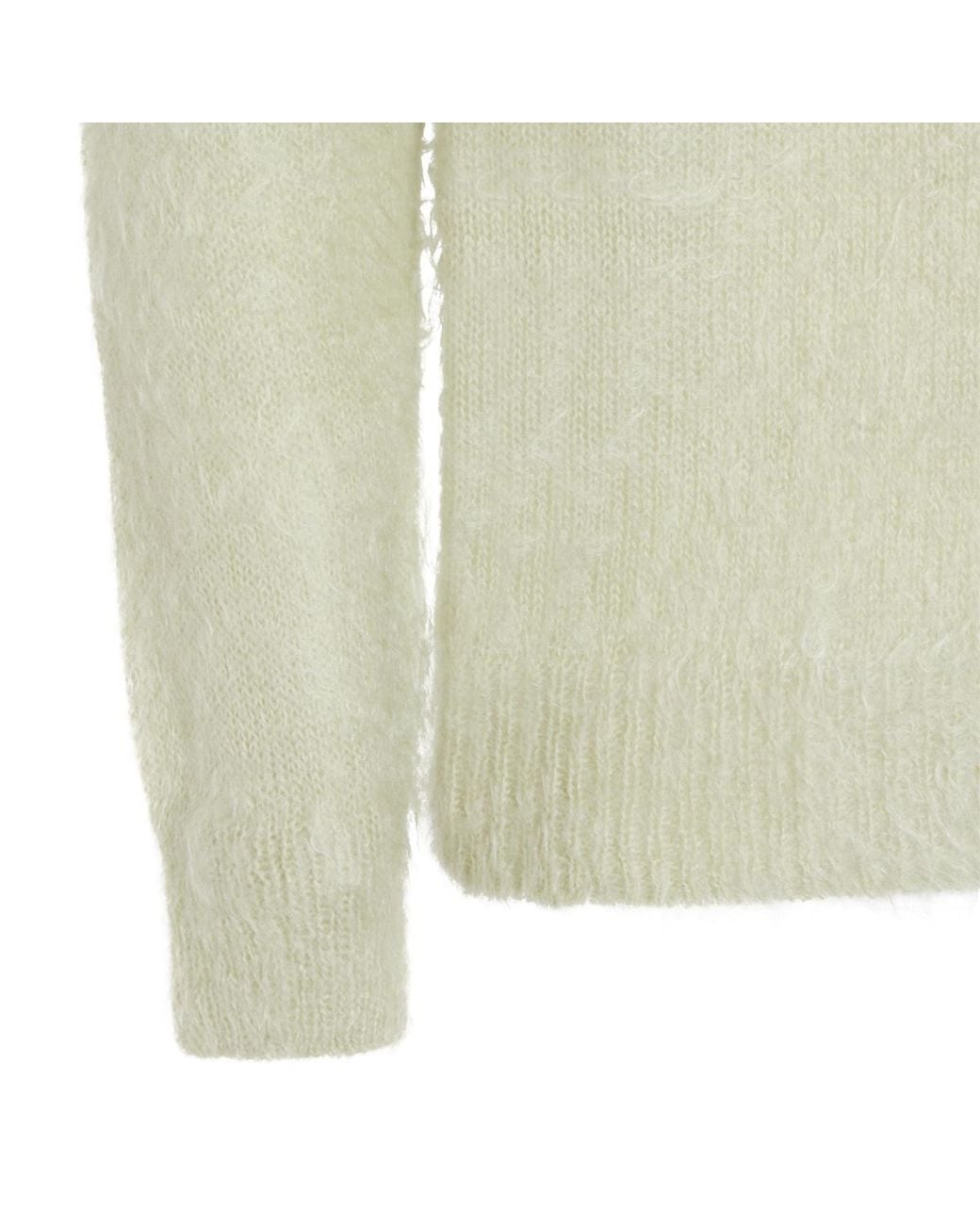 Auralee Green Long-Sleeved Brushed Polo Sweater for men