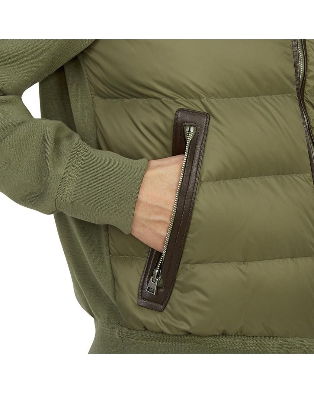 Tom Ford Green Padded Wool Jacket for men