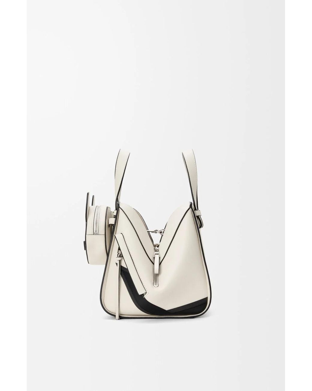 Loewe White Hammock Animal-Face Zipped Tote Bag