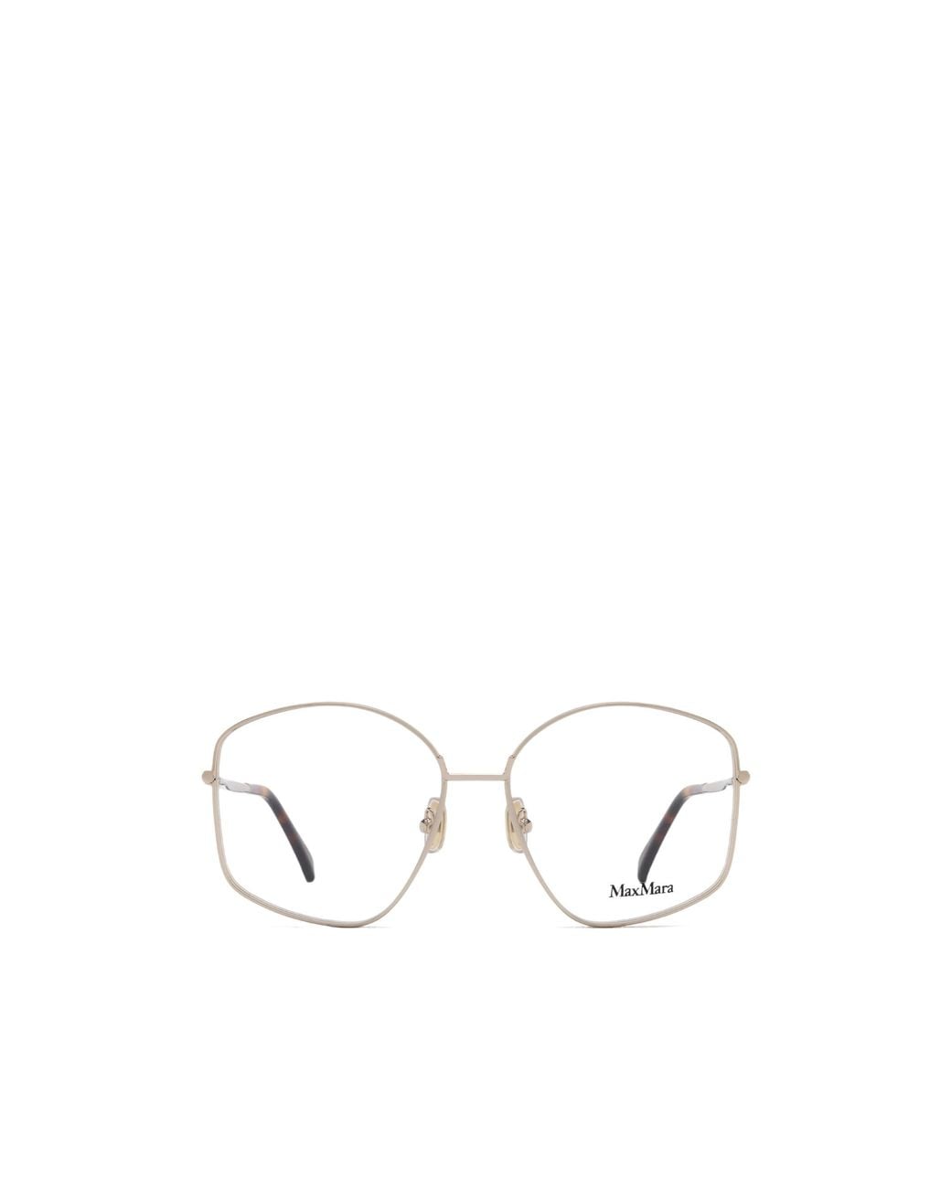 Max Mara White Irregular Frame Glasses