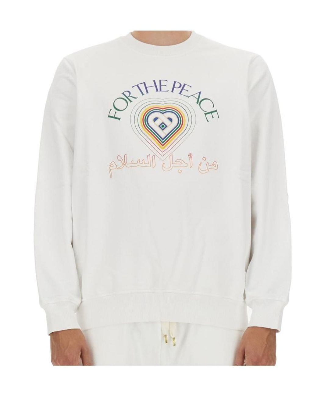 Casablanca White For The Peace Gradient Effect Sweatshirt for men