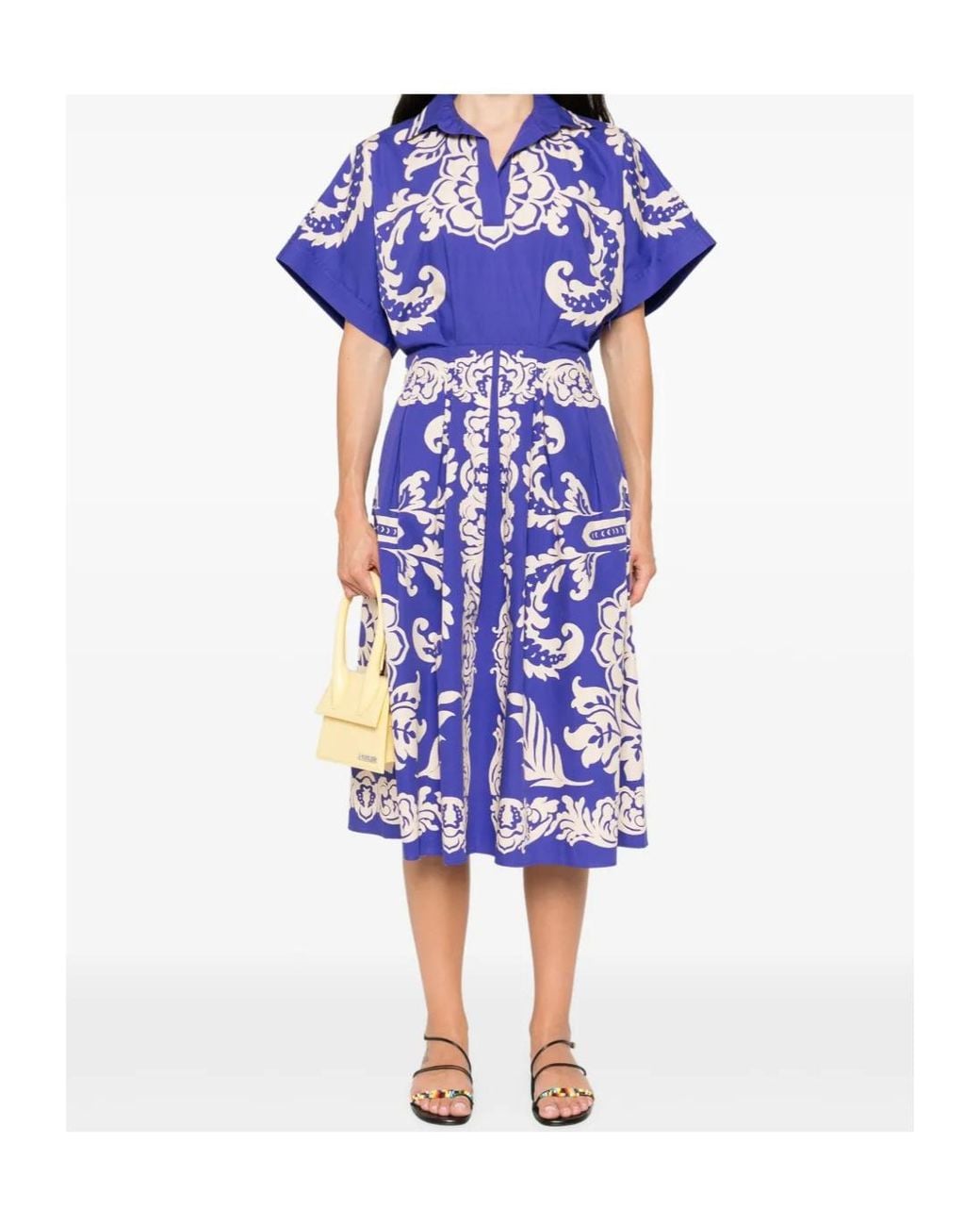Etro Purple Paisley Printed Midi Dress