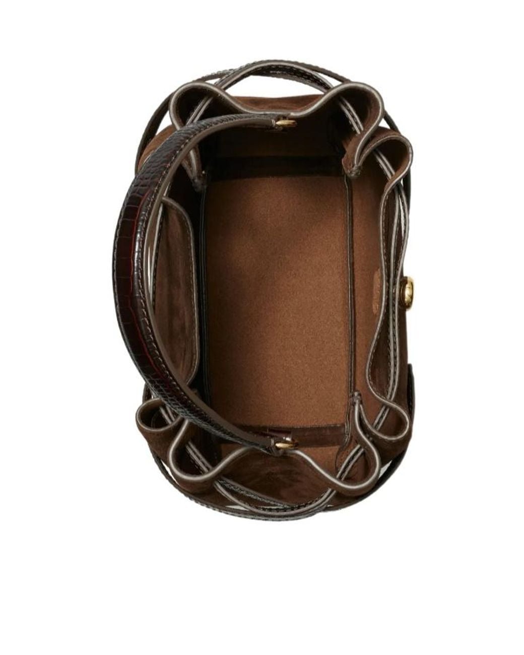 Tory Burch Brown Romy Small Bucket Bag