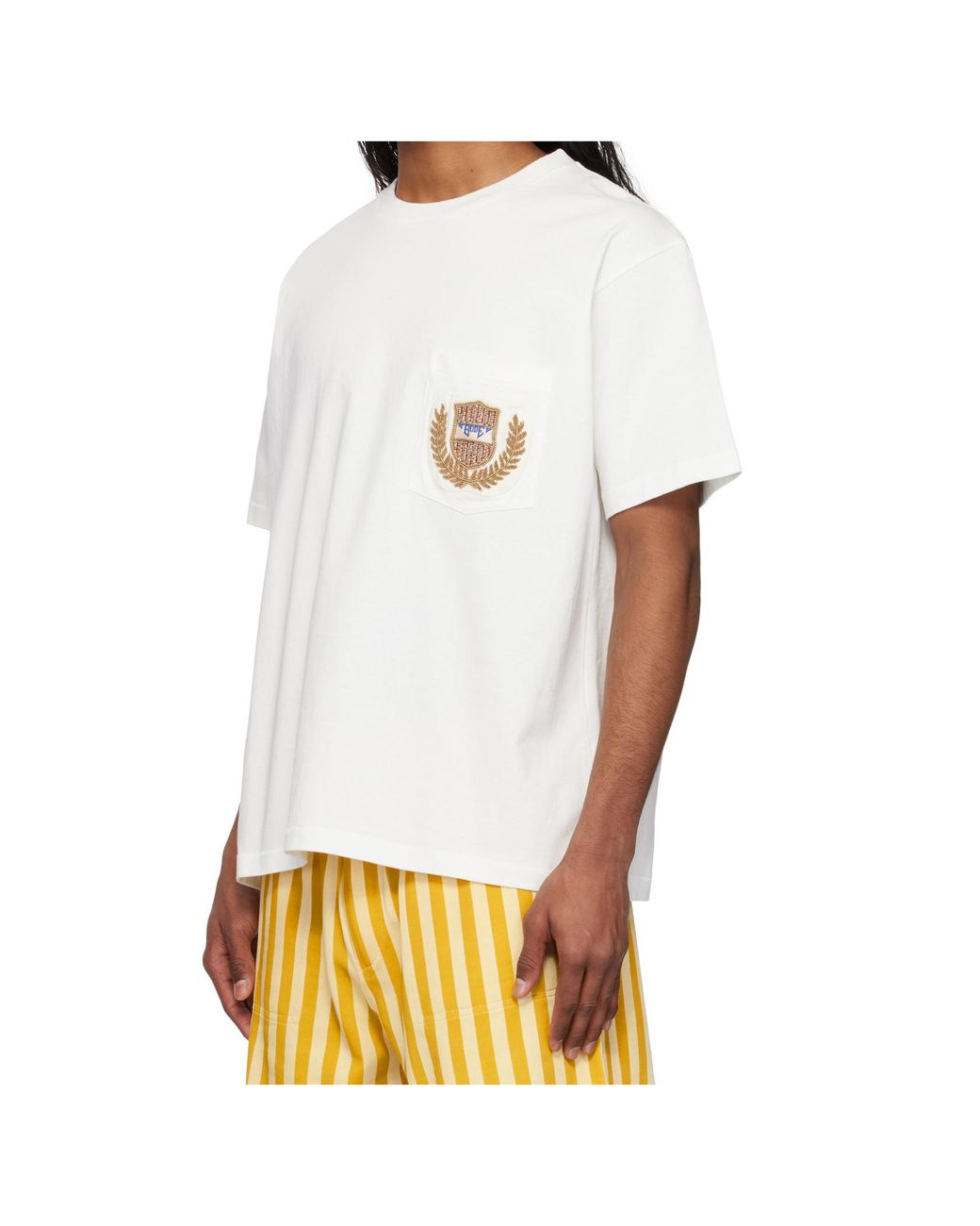 Bode White Cotton T-Shirt for men