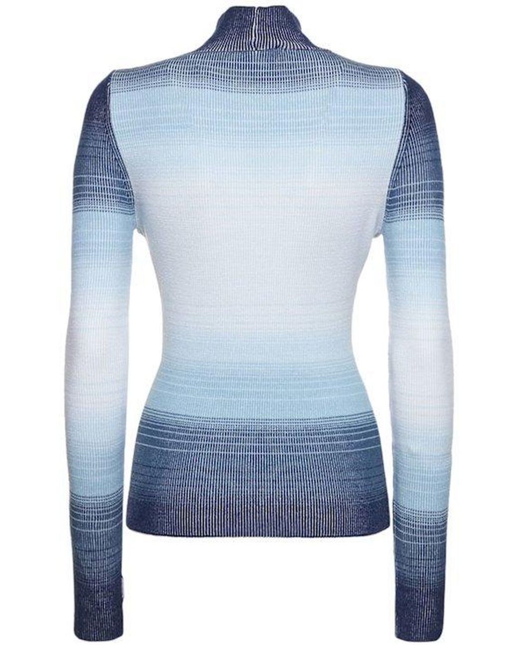 CORDOVA Blue High-Neck Long-Sleeved Knitwear