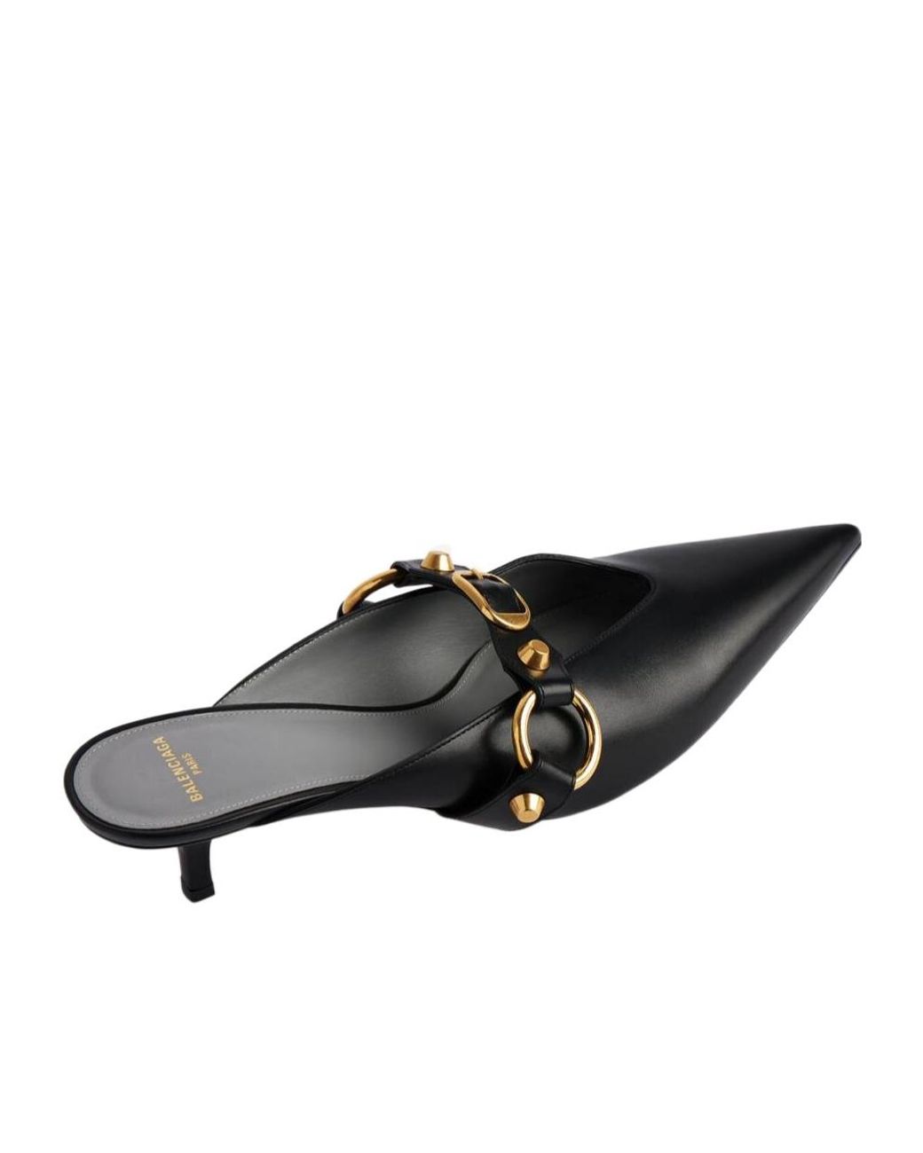 Balenciaga Black City Pointed-Toe Mules