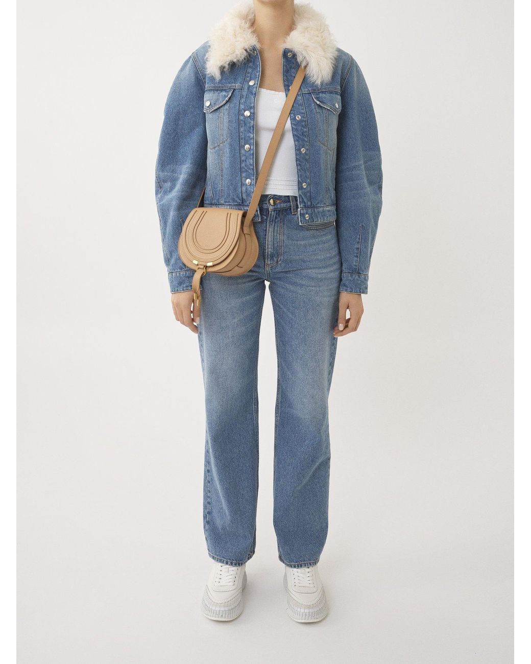 Chloé Natural Chloé Marcie Foldover Small Shoulder Bag